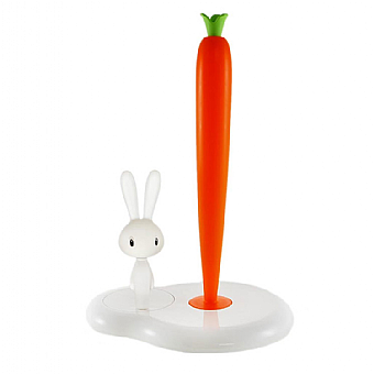 Alessi Bunny And Carrot Kitchen Roll Holder White